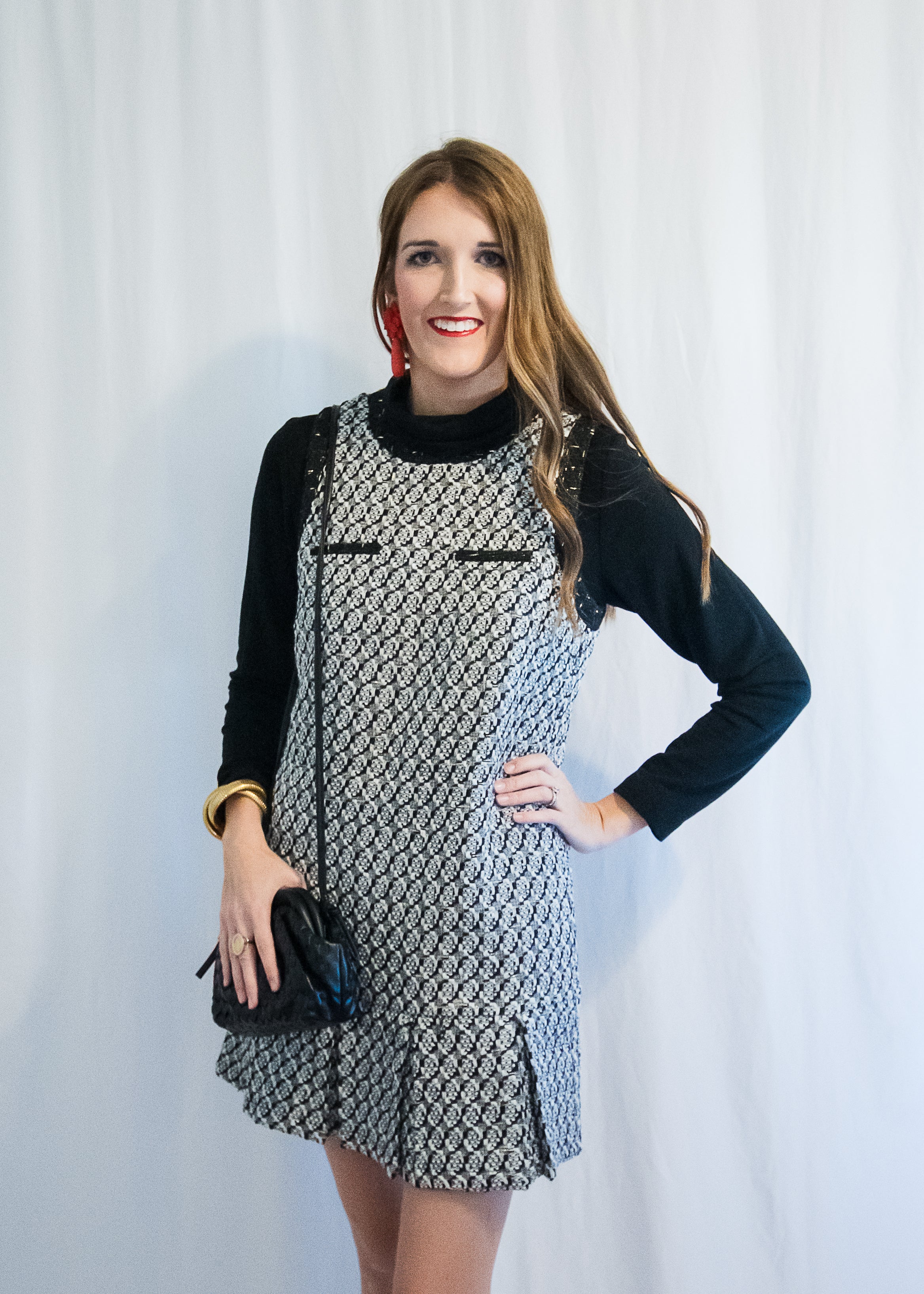 All that Glitter is Gold! Black Tweed Dress – Jacoby & Co Boutique