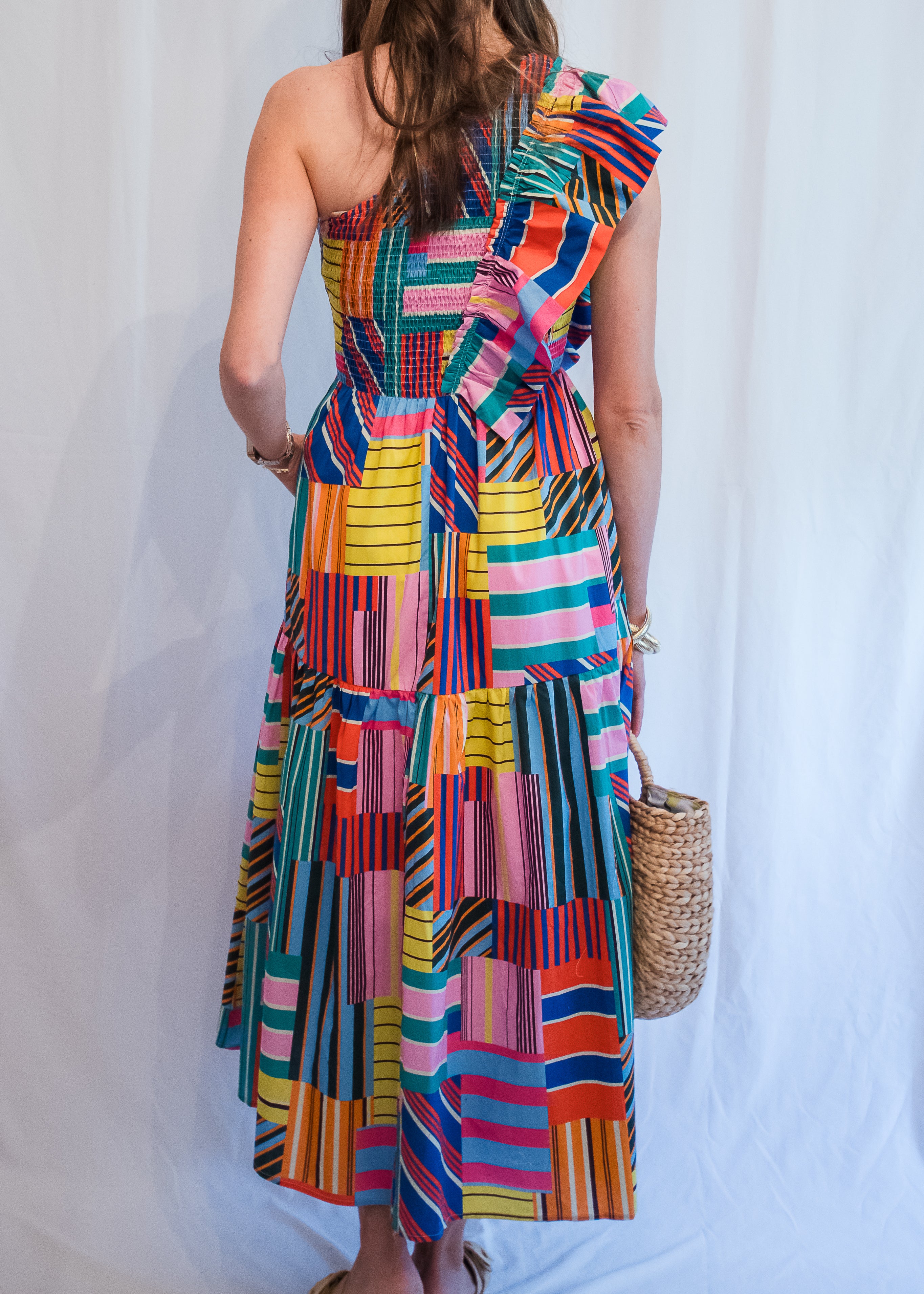 Paint the Rainbow One Shoulder Dress Jacoby Co Boutique